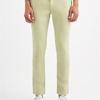 NICO - Pantalón chino de sarga regular fit - Verde salvia