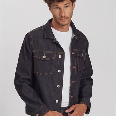 MATTEO - Veste en jean classique Selvedge Denim - Denim brut