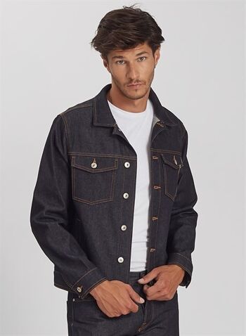 MATTEO - Veste en jean classique Selvedge Denim - Denim brut 1