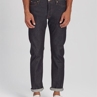 LEO - Pantaloni Jeans Denim Cimosa Taglio Dritto - Denim Grezzo