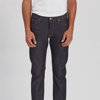 LEO - Straight Fit Selvedge Denim Jeans Pants - Raw Denim