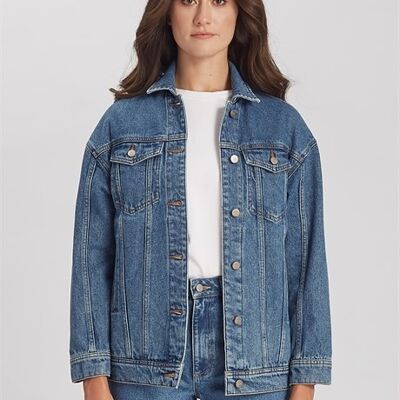RITA - Oversize Jeans Jacket - Stone