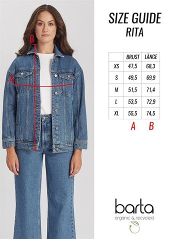 RITA - Veste en jean oversize - Pierre 5