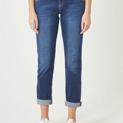 HANNA - Regular Fit Denim Jeans Pants - Mid Blue