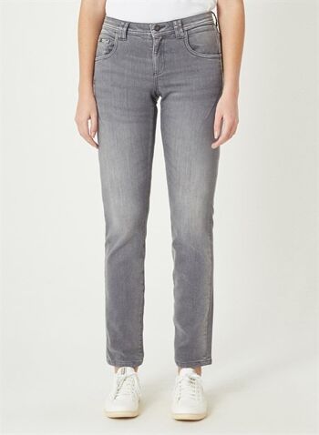HANNA - Pantalon en jean coupe classique - Gris 1
