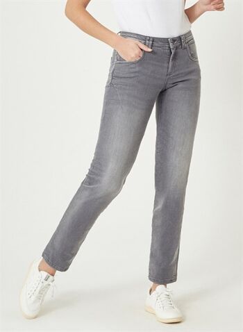 HANNA - Pantalon en jean coupe classique - Gris 4