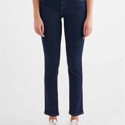 HANNA - Pantalon en jean coupe classique - Bleu foncé