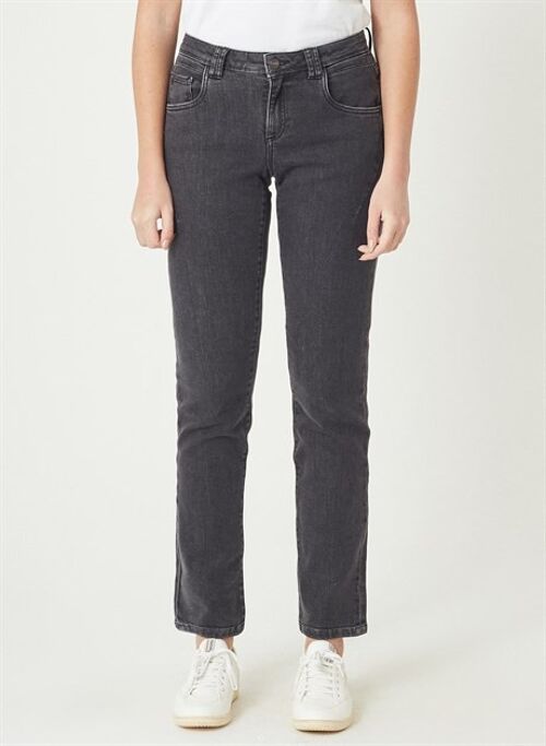 HANNA - Regular Fit Denim Jeans Pants - Black