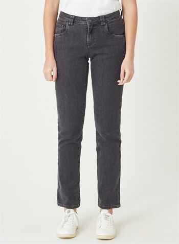 HANNA - Pantalon en jean coupe classique - Noir 1
