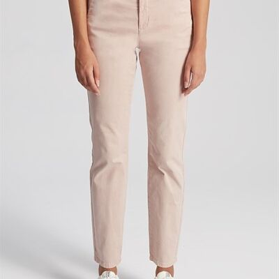 GINA - Pantalon Chino Regular Fit Slub Twil - Vieux Rose