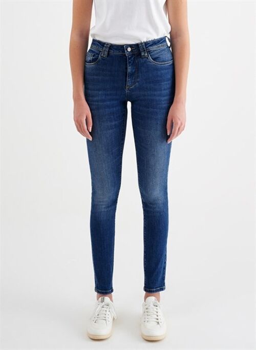 ANA - Skinny Fit Denim Jeans Pants - Mid Blue