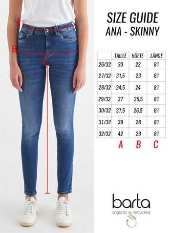 ANA - Pantalon en jean coupe skinny - Bleu clair 4