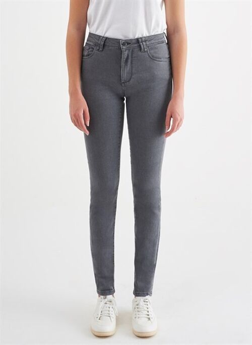 ANA - Skinny Fit Denim Jeans Pants - Grey