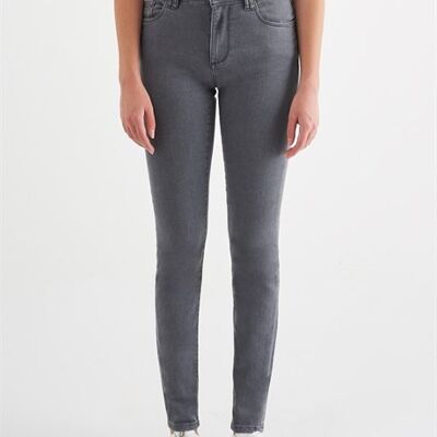 ANA - Skinny Fit Denim Jeans Pants - Grey