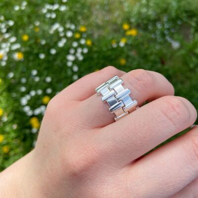 Ring "Castillo" silver plated 10 microns