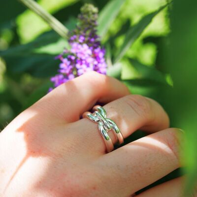 10 micron silver plated "Venus" ring