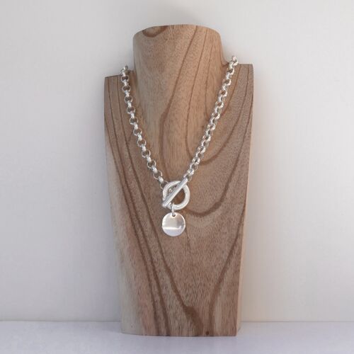 Collier toggle maxi pastille ronde