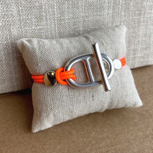 Bracelet summer cuir orange