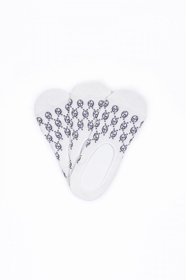 Calzini Modal Monogram No Show - Tutto Bianco