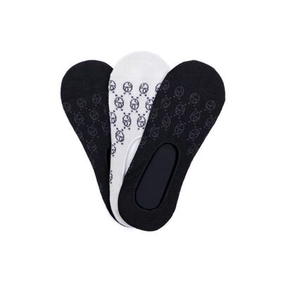 No-Show-Socken – 2 Schwarz und 1 Weiß