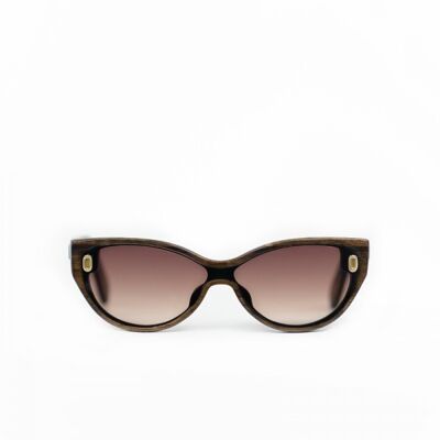 Hampton - Cat-Eye-Sonnenbrille aus Holz