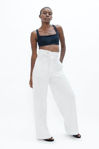 Florence FLR - Pantalon - Tourterelle Blanche 1