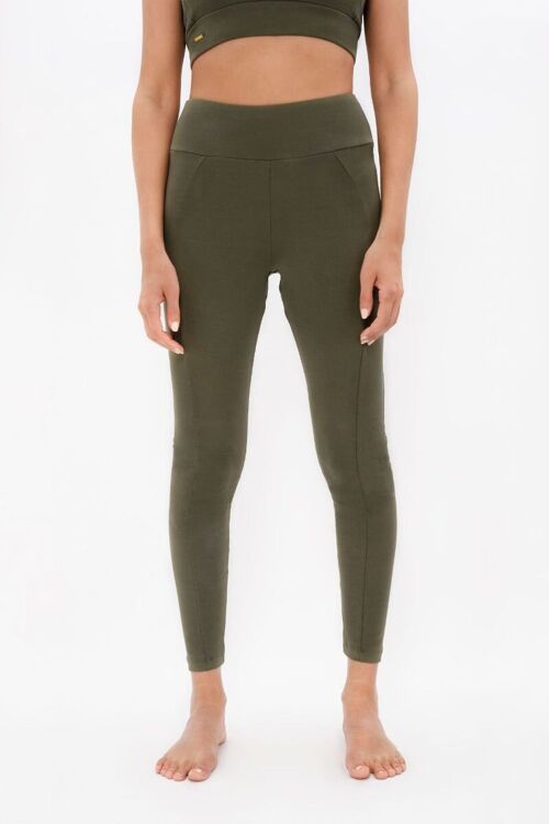 Munich MUC - High Waisted Leggings - Green Ash