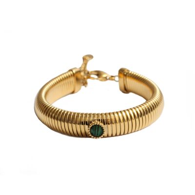 Aveta Bracelet - Gold - Malachite