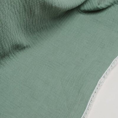 Petit Léon - Maxi swaddle blanket made in France - Sage green