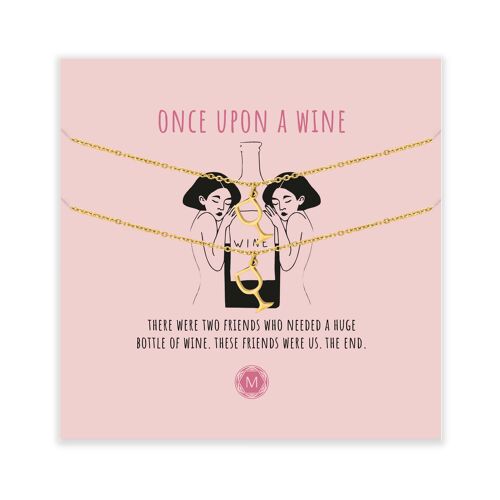 ONCE UPON A WINE x2 Necklace Gold