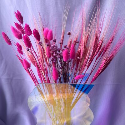 Ramillete de flores secas rosas - Tamaño pequeño - un ramo