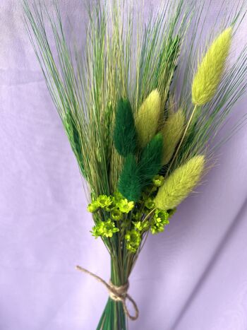 Bouquet de fleurs séchées vertes - Petit modèle - un bouquet 2