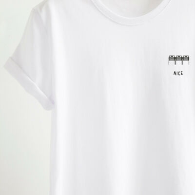T-shirt Nice - imprimé blanc