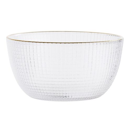 Ibragim Bowl, Clear, Glass - (D11xH6 cm)