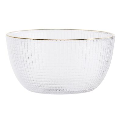 Ibragim Bowl, Clear, Glass - (D11xH6 cm)