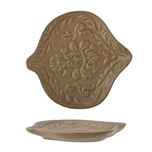 Lizz Tray, Brown, Stoneware - (L18xH2xW16 cm)