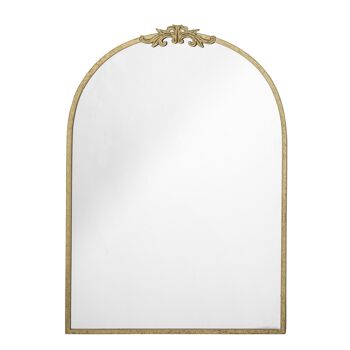 Miroir mural Roi, laiton, métal - (L59,5xH83,5xL3 cm)