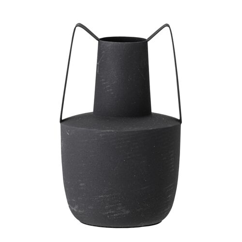 Itamar Vase, Black, Metal - (D12,5xH20,5 cm)