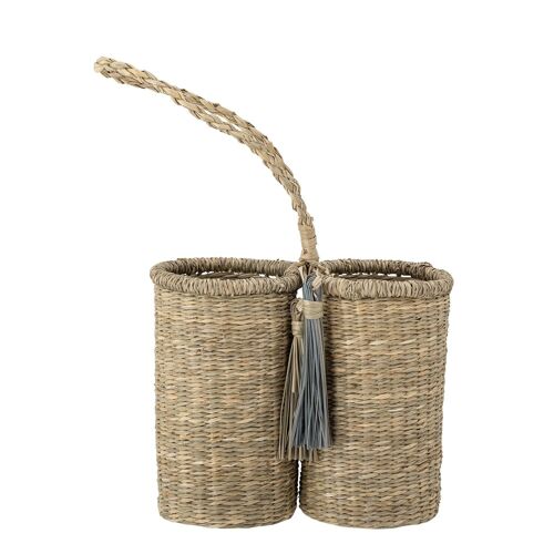 Ruya Storage Basket, Nature, Water Hyacinth - (L20xH19xW20 cm)