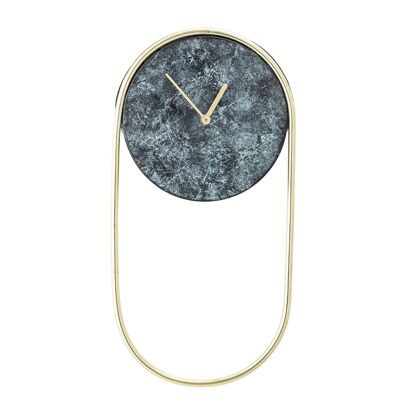 Reloj de Pared Laaziz, Verde, Metal - (H40xW20 cm)
