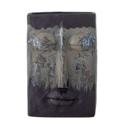 Nasru Vase, Black, Stoneware - (L15xH22xW10,5 cm)