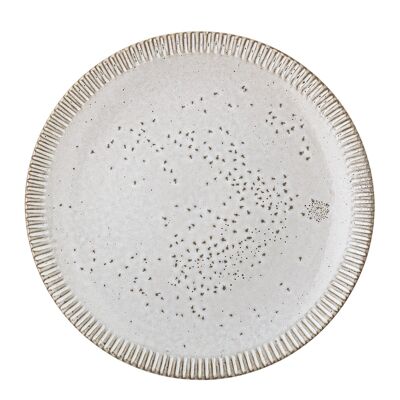 Assiette Théa, Nature, Grès - (D27 cm)