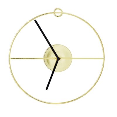 Reloj de pared Selin, dorado, metal - (D30xW3 cm)