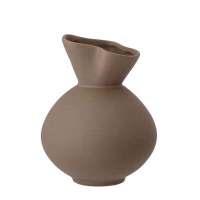 Nicita Vase, Brown, Stoneware - (D17xH20 cm)