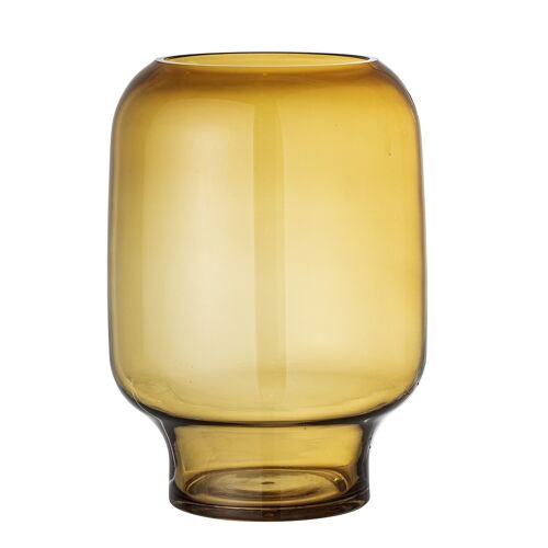Adine Vase, Yellow, Glass - (D17,5xH25 cm)