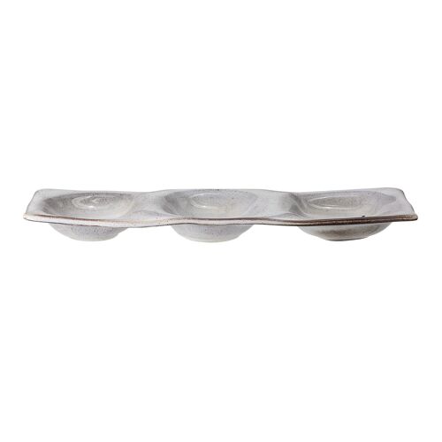 Sandrine Serving Dish, Grey, Stoneware - (L36xH2,5xW13 cm)