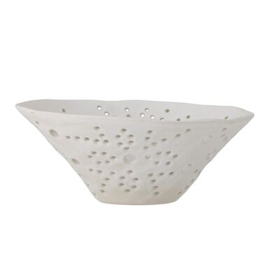 Dalena Bowl, White, Stoneware - (D30xH12 cm)