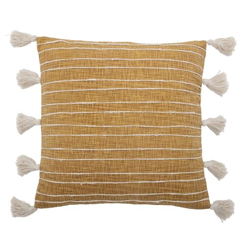 Emely Cushion, Yellow, Cotton - (L55xW55 cm)