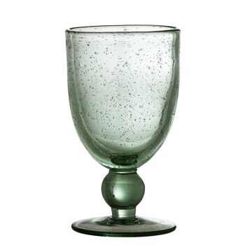 Verre à vin Manela, vert, verre - (D9xH15,5 cm) 1