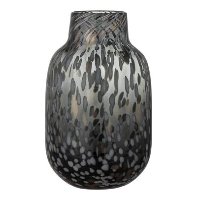 Vase Gwan, Gris, Verre - (D18xH27,5 cm)